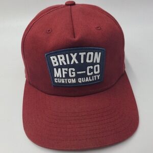Brixton Hat Snapback Red Blue Patch Mfg-Co Custom Quality Skate Skateboard Men